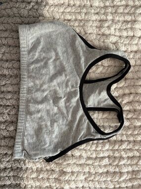 Fruit of the Loom Gray Bralette with Black Trim